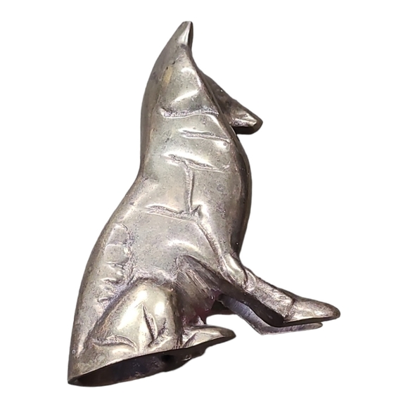 Vintage Solid Brass Collie Dog Figurine - Picture 6 of 12